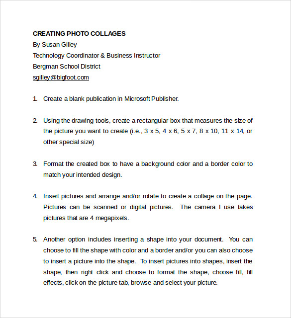 collage template doc