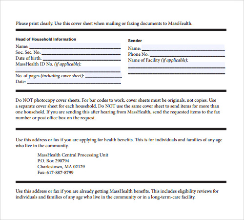 masshealth fax sheet pdf