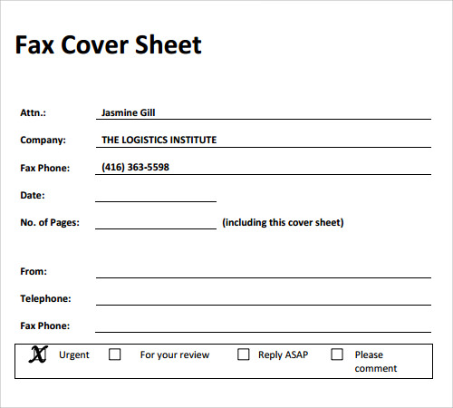 free funny fax cover sheet