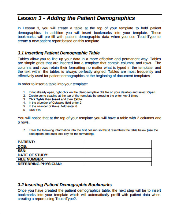 training manual template