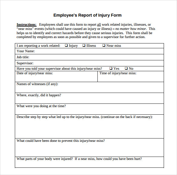 12+ Sample Accident Report Templates Sample Templates