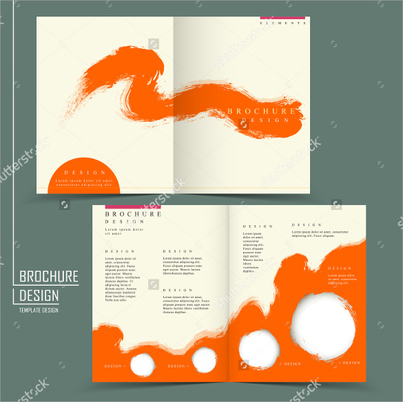 simple half fold brochure template