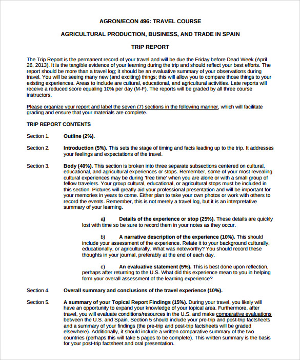 Business Report Samples