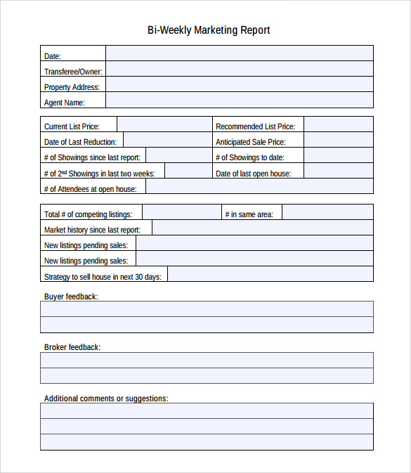 FREE 16  Sample Marketing Report Templates in PDF PPT MS Word