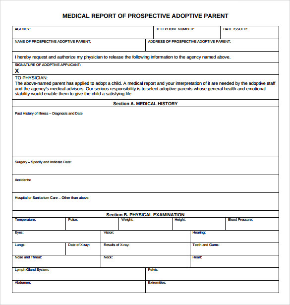 Medical Report Template Doc