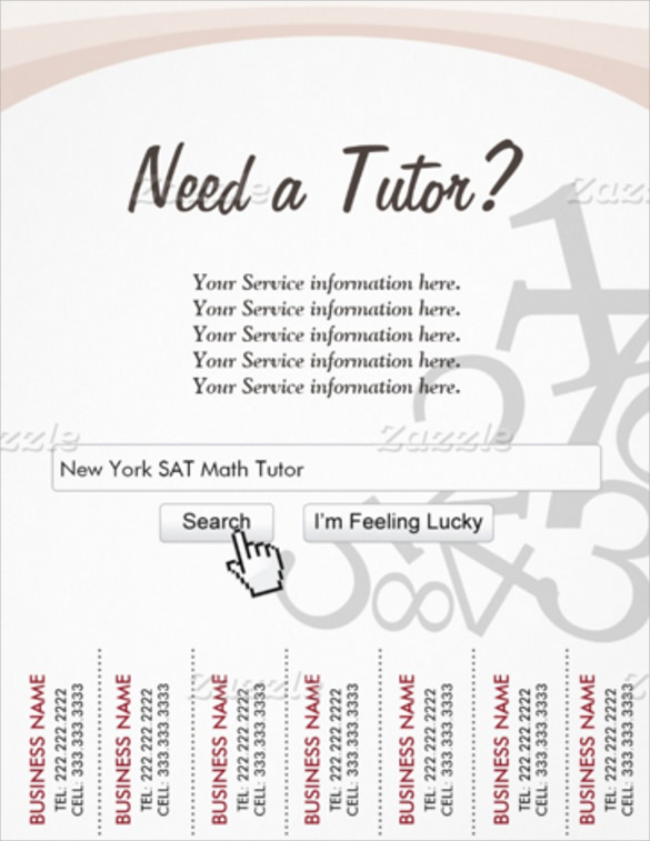Free Tutoring Template Printable Templates