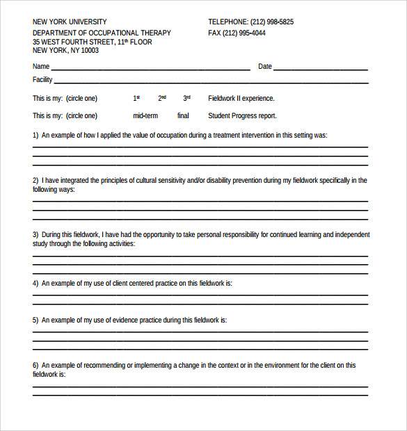 Interim Progress Report Sample PDF Template