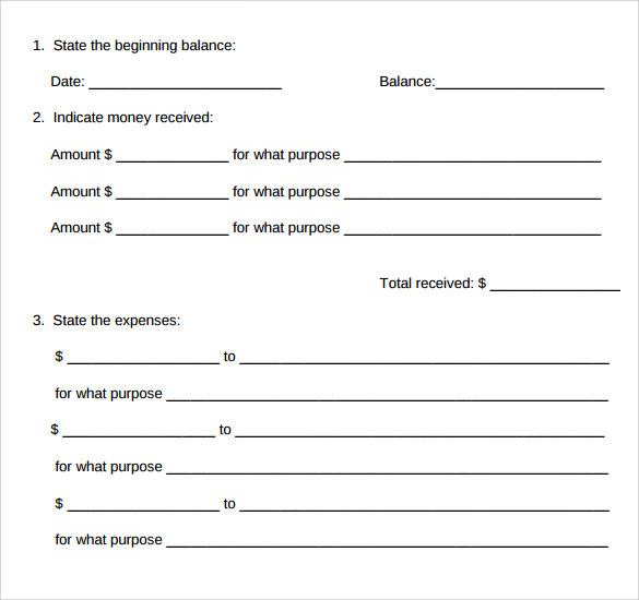 treasurer report template pdf