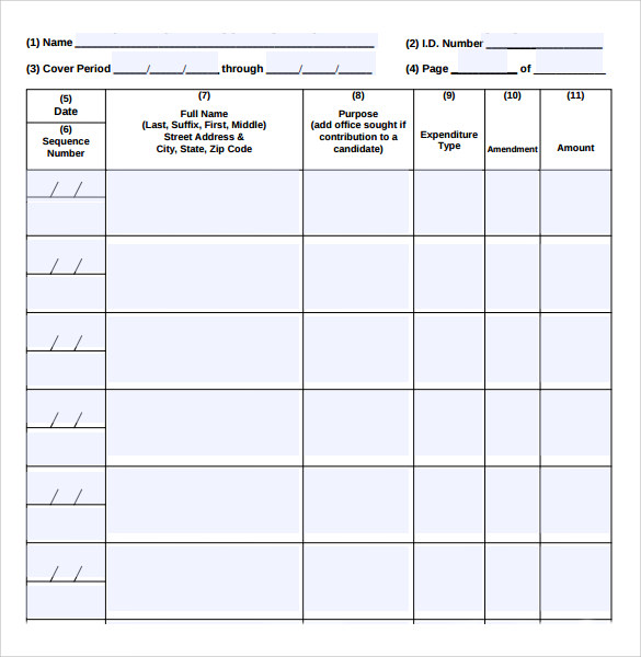 simple treasurer report download