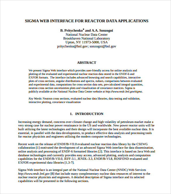 formal report letter format