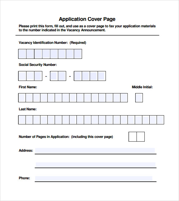 free blank fax cover page