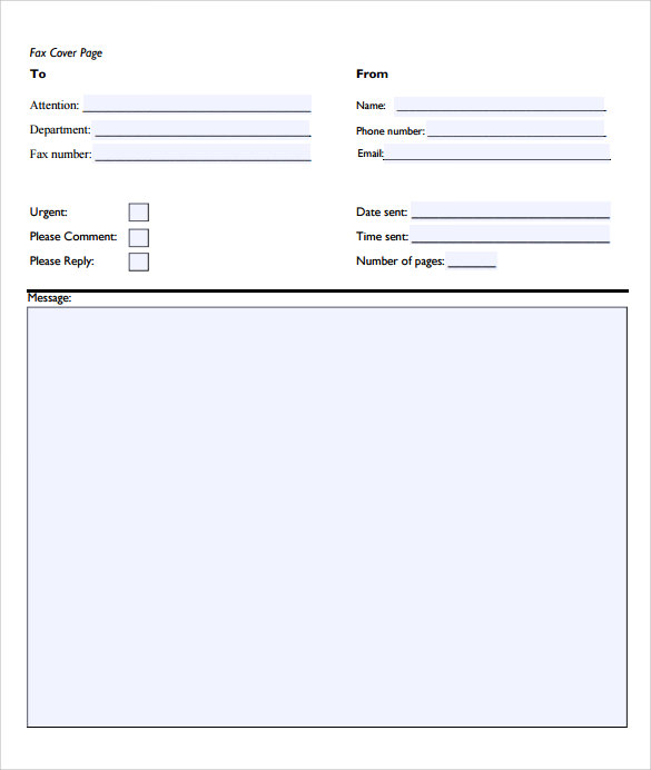 fax cover page download