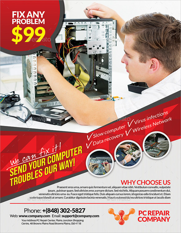 awesome computer repair flyer
