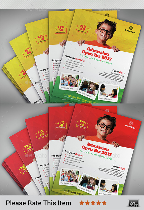 school promotional flyer template