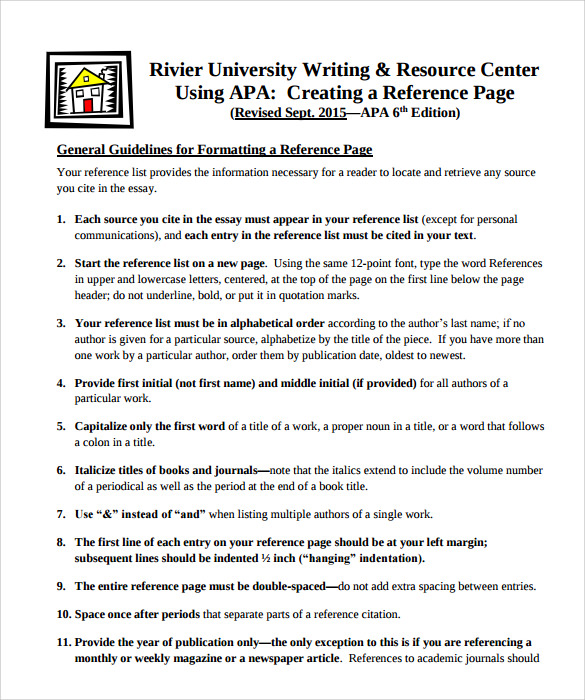 FREE 9+ Sample Reference Page Templates in PDF