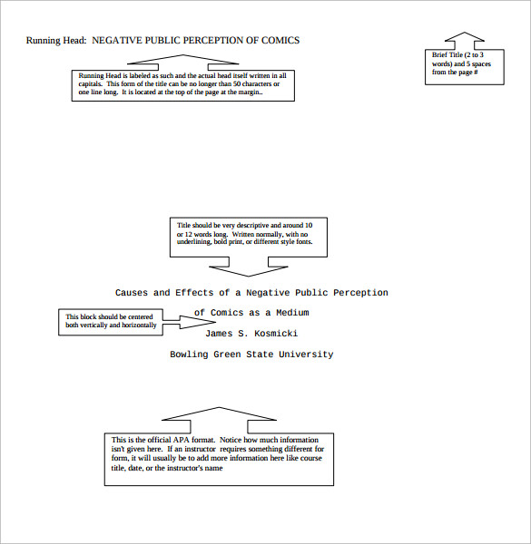 apa cover page format