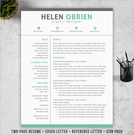 cover page design for resume