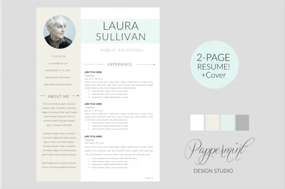 cover page for resume