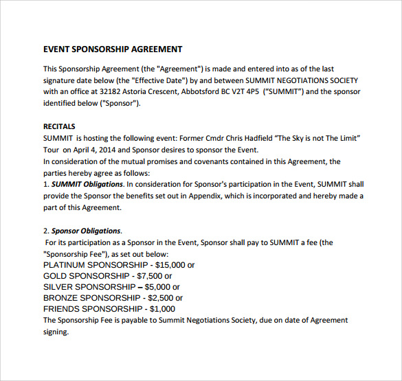 party planner partnership contract template free