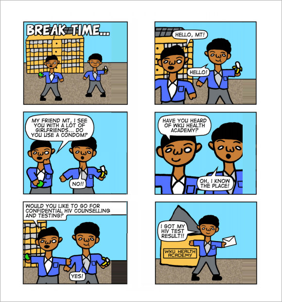 Comic Strip Template Example