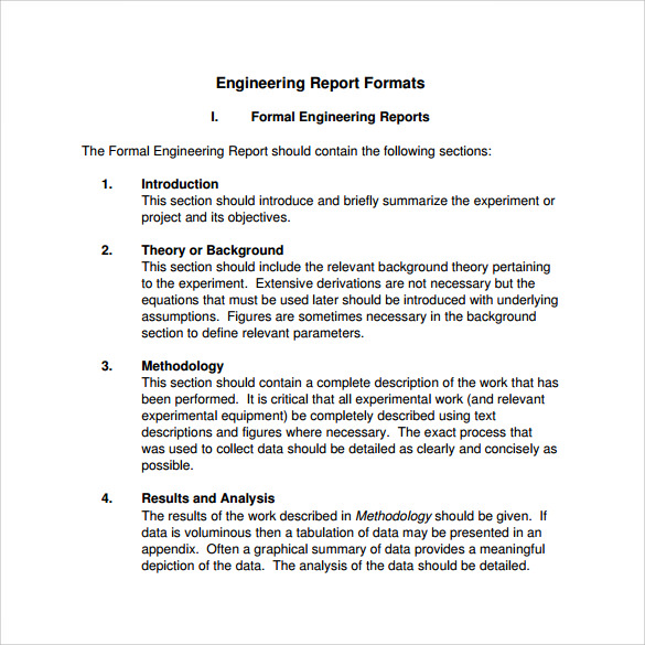 Lab report layout engineering