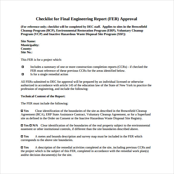 16  Sample Engineering Reports PDF Word Pages Sample Templates