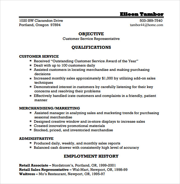 free-9-sample-customer-service-representative-resume-templates-in-pdf