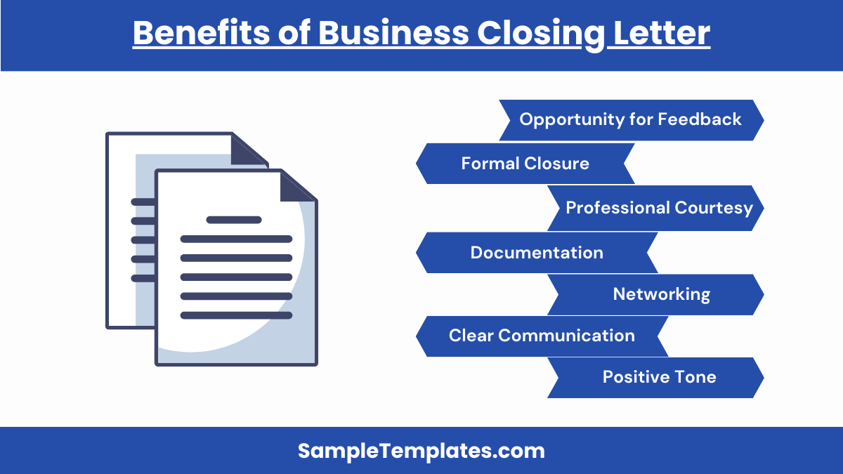 benefits of business closing letter