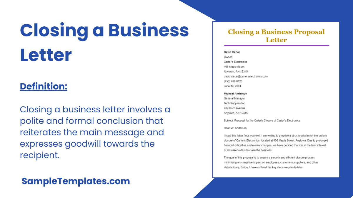 Closing a Business Letter