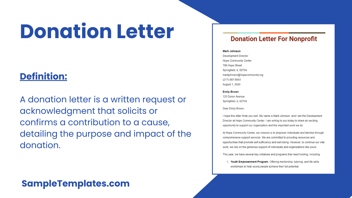 Donation Letter