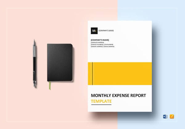 easy to edit monthly expense report template