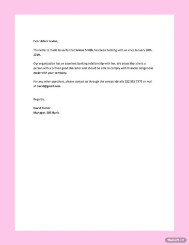 free credit reference letter template