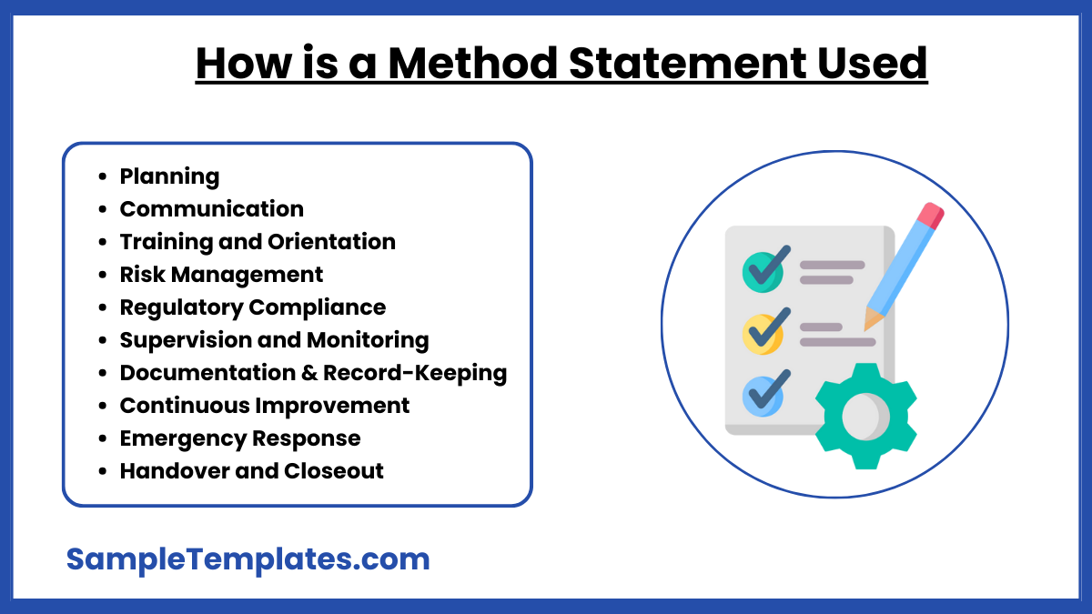 how is a method statement used