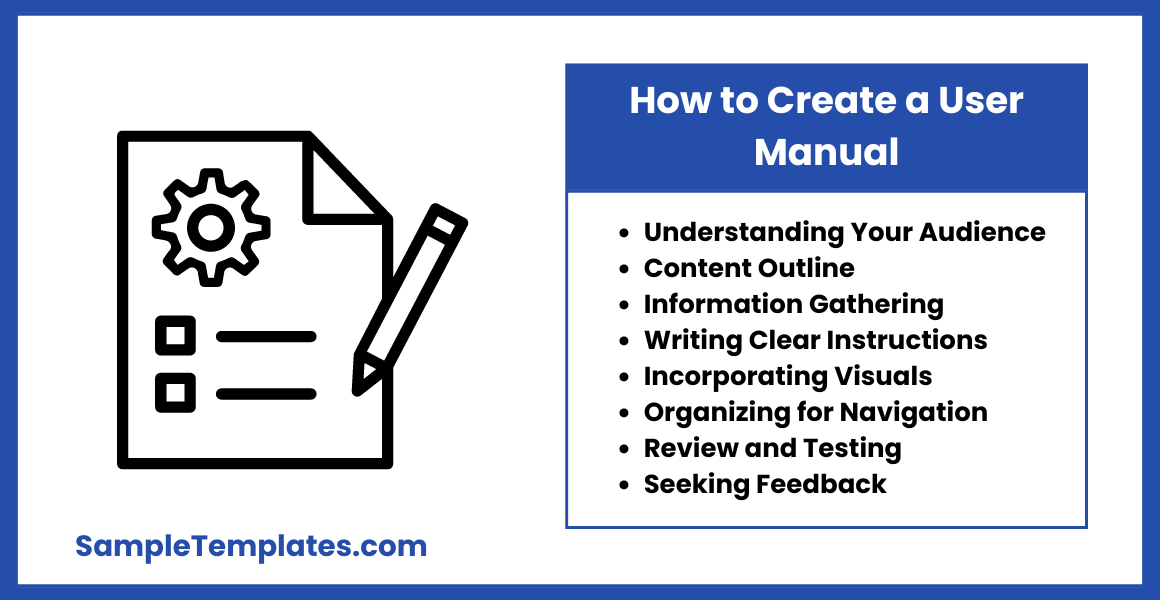 how to create a user manual