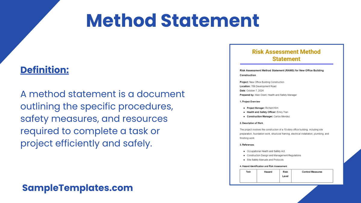 Method Statement