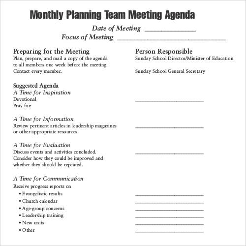 FREE 41+ Sample Agenda Templates in PDF MS Word