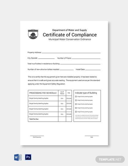 Certificate Of Compliance Template from images.sampletemplates.com