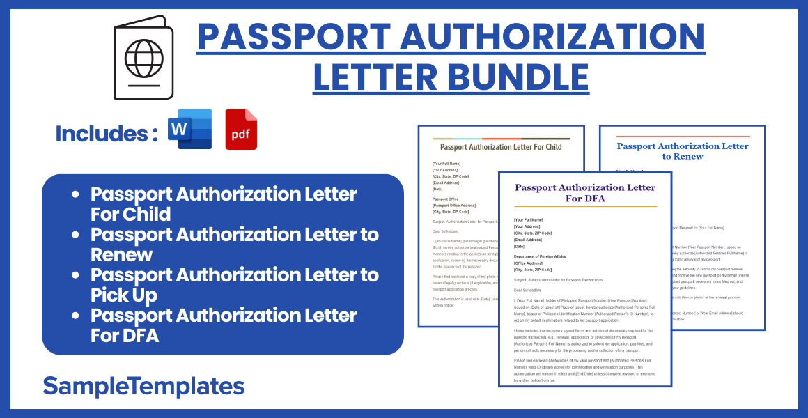 passport authorization letter bundle