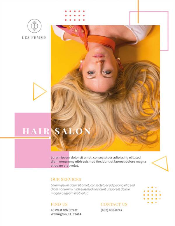 salon promotion flyer template