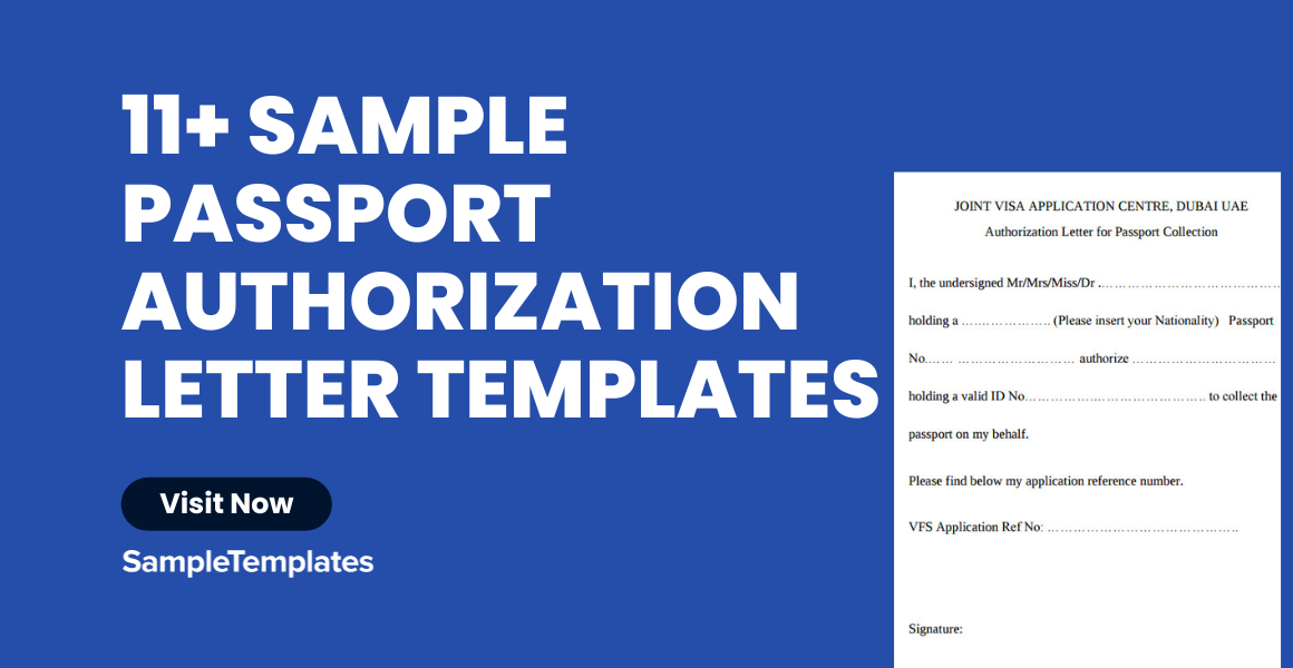 sample passport authorization letter templates