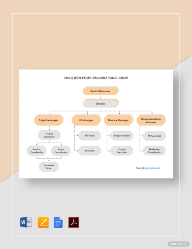 small non profit organizational chart template