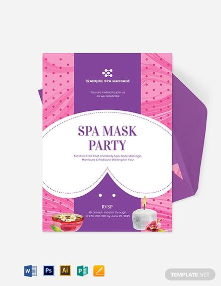 spa mask party