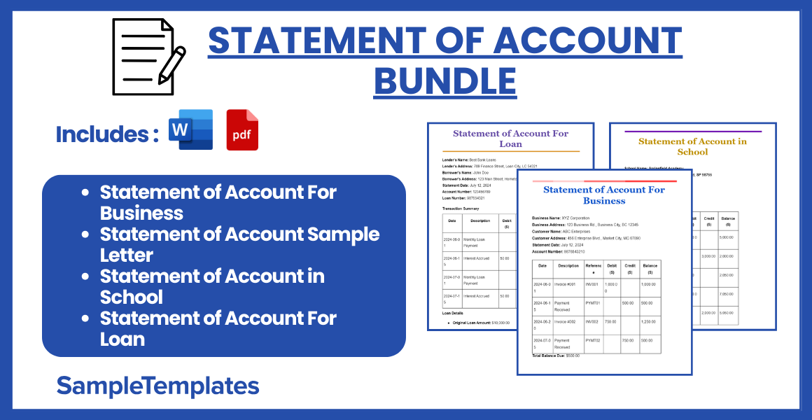statement of account bundle