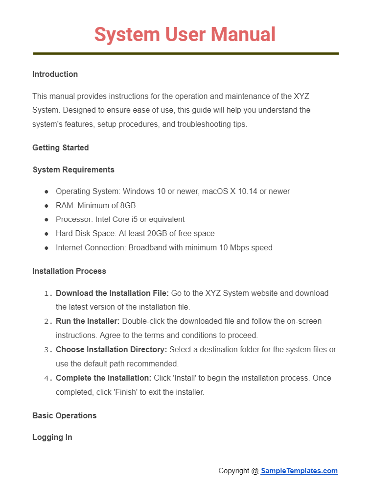 FREE 13+ Sample User Manual Templates in PDF