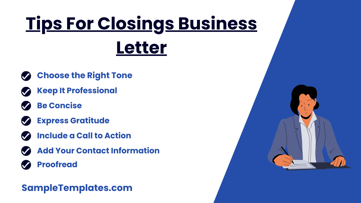 tips for closings business letter
