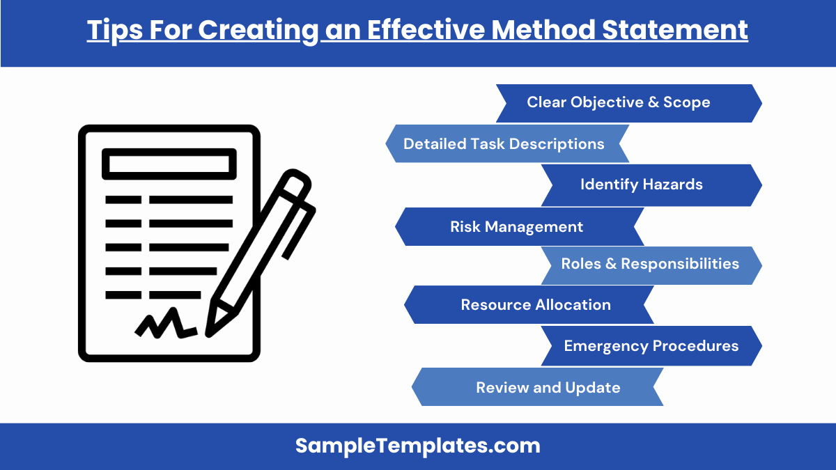 tips for creating an effective method statement