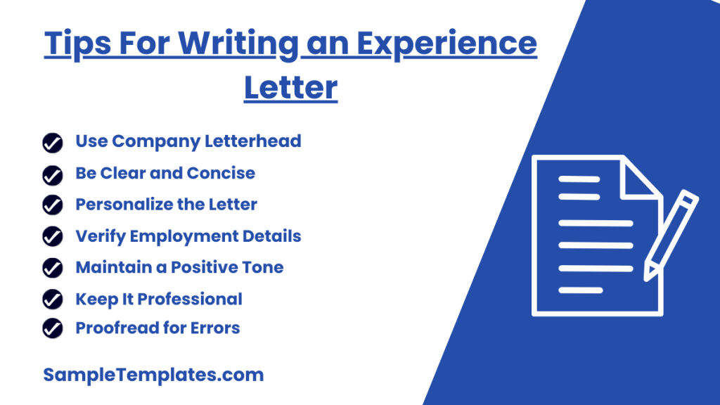 tips for writing an experience letter 1024x576