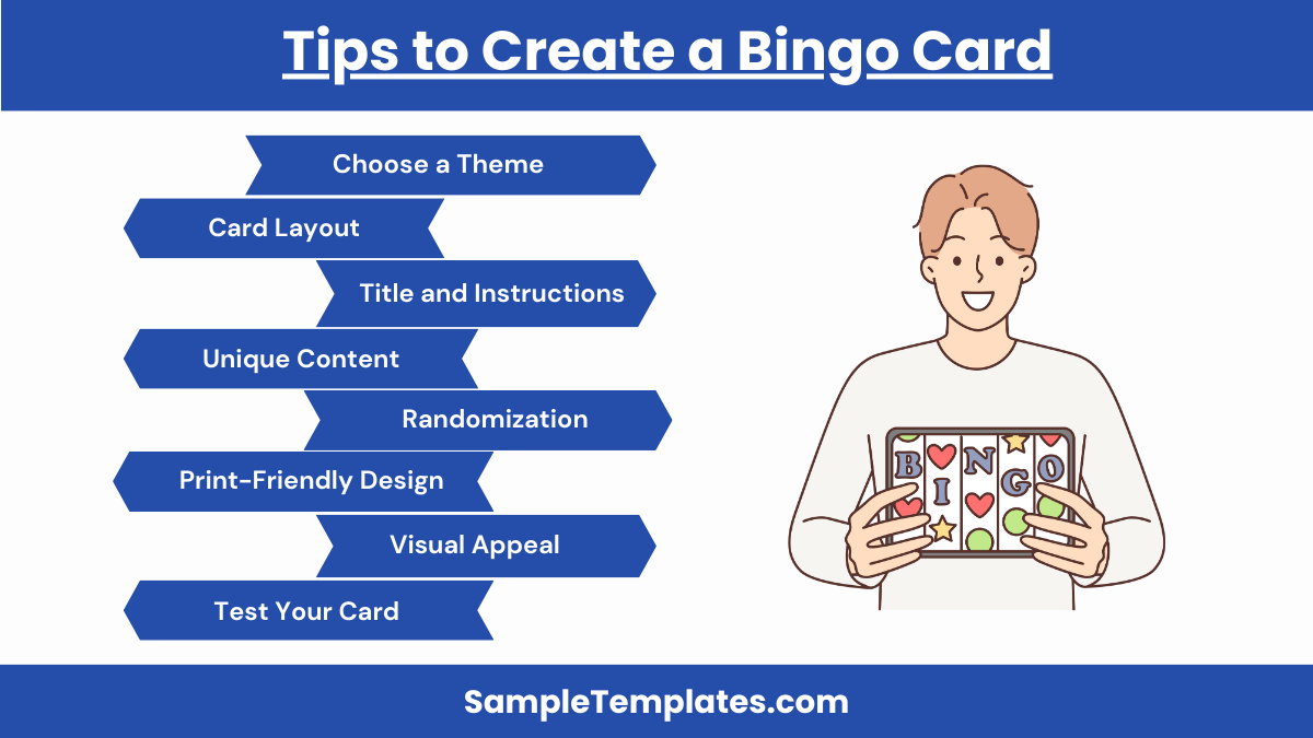 tips to create a bingo card
