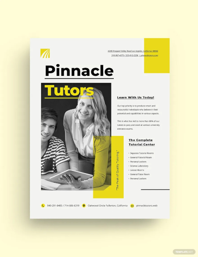 tutoring school flyer template