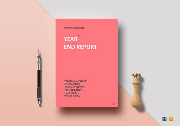year end report template in word